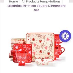 Temptations square serving fish with 4 dip bowls